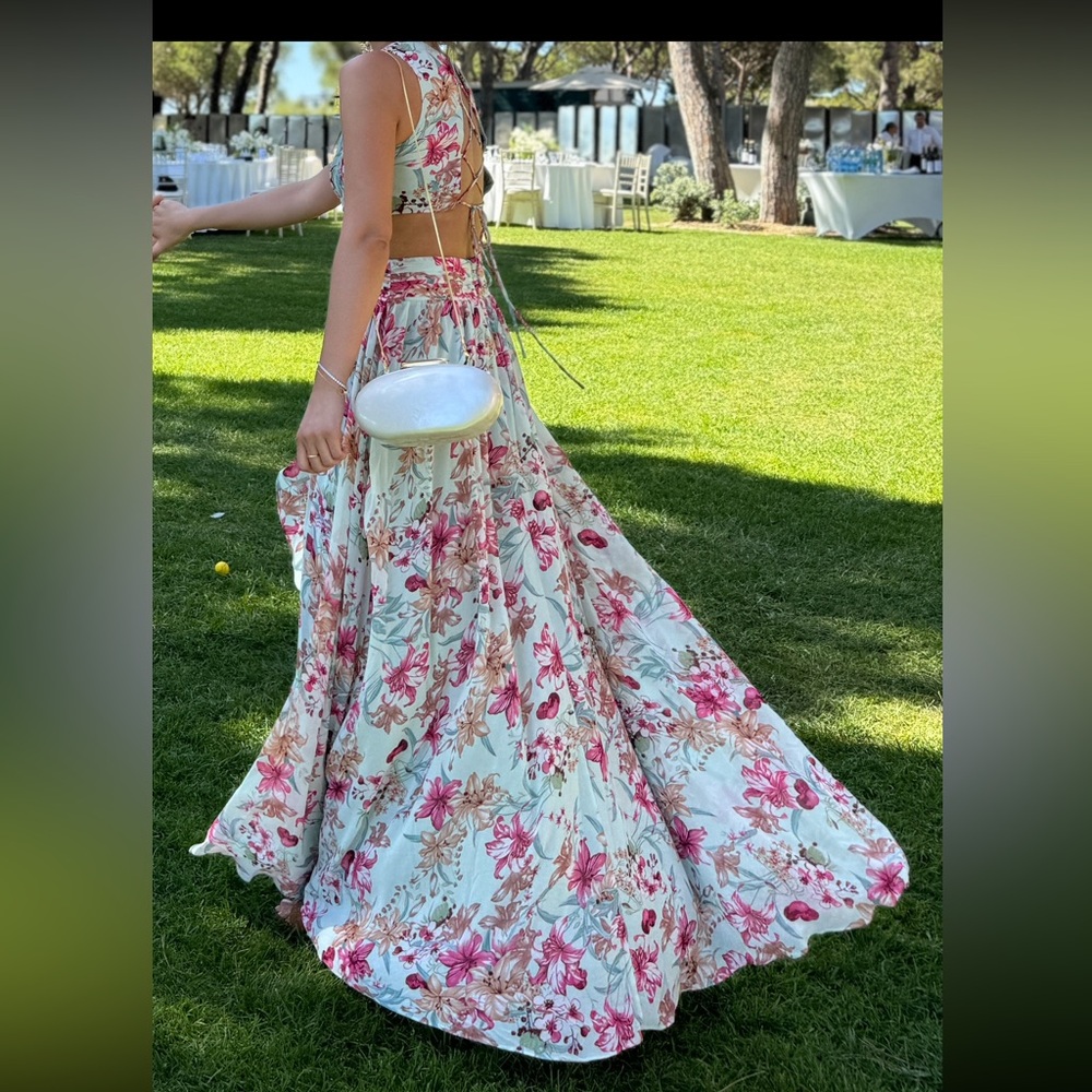 XS FLORAL LONG GOWN DRESS